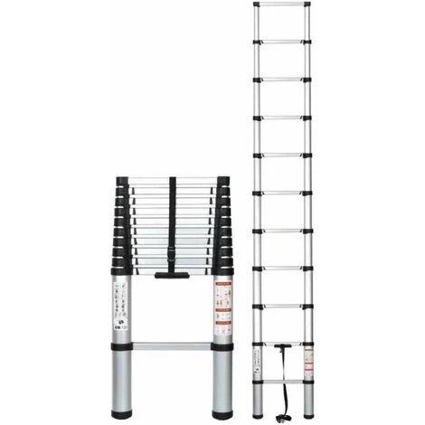 RIBIMEX Échelle Télescopique à 11 Barreaux 3.21M 5 RIBIMEX Échelle Télescopique à 11 Barreaux 3.21M – Image 3