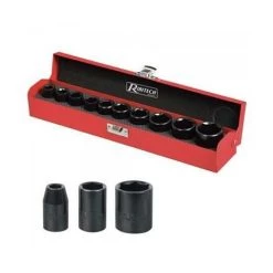 RIBIMEX Coffret Métal De 10 Douilles Pour Clé à Choc 38mm