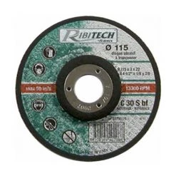 RIBIMEX Ribitech - Disque Abrasif Ø115 Tronçonner Matériaux 115X3,2X22,2