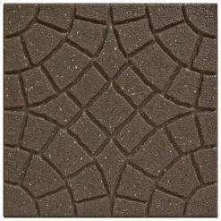 RIBIMEX Dalle Jardin/terrasse 45x45cm, ép.2cm, Marron, Caoutchouc