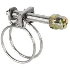 RIBIMEX Collier De Serrage à Fils Inox, Diam 15 à 18 Mm X 2 Pièces