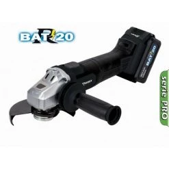 RIBIMEX Meuleuse Angle 125mm PRO BRUSHLESS ''R-BAT20'' Batterie 20V 4amp + Chargeur Rapide