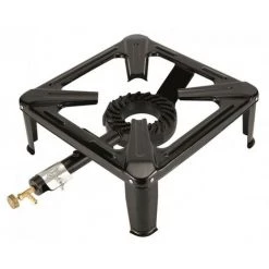 RIBIMEX Réchaud Gaz 4 Pieds Acier, Brûleur Fonte 8000 Watt