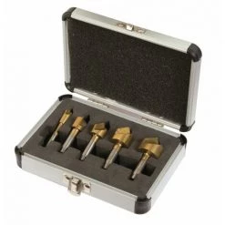 RIBIMEX Lot De 5 Fraises En Valisette Aluminium : Ø 6, 10, 13, 16, 19 Mm.