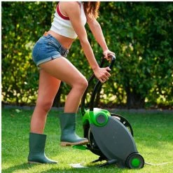 RIBIMEX Dévidoir 40 M D.12,5 Mm Sur Roues Retour Par Pédale "ACQUAFOOT" - Taille: - Couleur: -RIBIMEX Soldes 34524422 3