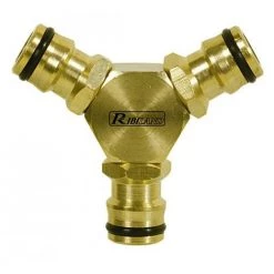 RIBIMEX Raccord Triple Male Laiton