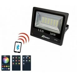 RIBIMEX Projecteur à LED 30w Couleurs, Connecté Bluetooth, 2000 Lumens Mural