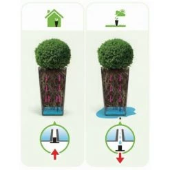 RIBIMEX Pot à Fleurs Rond En Caoutchouc, Diam.48cm, Hauteur 40cm, Coloris Ardoise -RIBIMEX Soldes 51502666 2