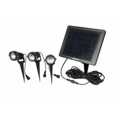 RIBIMEX Spots Projecteurs Solaires ''RONDO'' 3x100Lm , Sur Pic