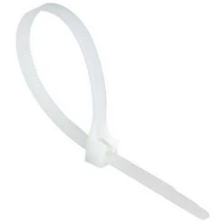 RIBIMEX Colliers Autobloquants Blancs, Type électricien, 2,5x100mm, 100 Pièces