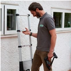 RIBIMEX Echelle Aluminium Télescopique 72/263 Cm - 9 Barreaux 150 Kg -RIBIMEX Soldes 55955922 3