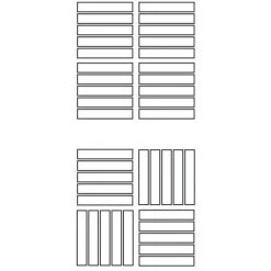 RIBIMEX Dalle 4 Lames Clipsable 45x45cm, Gris, Caoutchouc -RIBIMEX Soldes 68049266 3