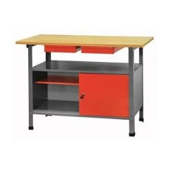 RIBIMEX Etabli Métal Plateau Bois 60 X 120