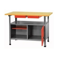 RIBIMEX Etabli Métal Plateau Bois 60 X 120 -RIBIMEX Soldes 6961687 3