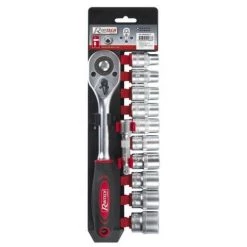 RIBIMEX Kit 11 Pces Cliquet + Douilles 1/2'' Chrome Vanadium ..