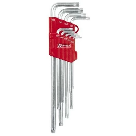 RIBIMEX Lot De 9 Clés Torx Percées Cr-V, T10/T15/T20/T25/T27T30/T40/T45/T50 3 RIBIMEX Lot De 9 Clés Torx Percées Cr-V, T10/T15/T20/T25/T27T30/T40/T45/T50