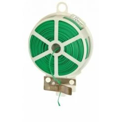 RIBIMEX Lien Fil Acier Plastifié à Plat, Diam.0,4mm, Long 50m, Dévidoir + Découpage ..